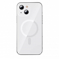 Силиконовый чехол Baseus MagSafe для iPhone 13 Pro + защитное стекло - Прозрачный