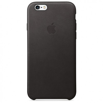 Чехол Apple Leather case для iPhone 6S - Чёрный