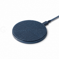 Беспроводное зарядное устройство Native Union Drop Wireless Charger Fabric Slate 10W - Синий