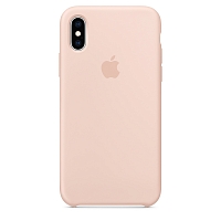 Чехол Apple Silicone Case для iPhone XS - Розовый песок