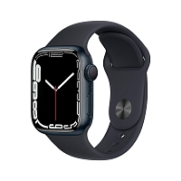 Часы Apple Watch Series 7 GPS, 41 mm Aluminium Case with Midnight Sport Band - Темная ночь