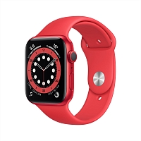 Часы Apple Watch Series 6 GPS Aluminium Case with (PRODUCT)RED Sport Band 44mm - Красные