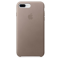 Чехол Apple Leather Case для iPhone 8 Plus / 7 Plus - Тёмно-серый