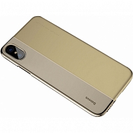 Чехол Baseus Half to Half Case для iPhone X - Золотой