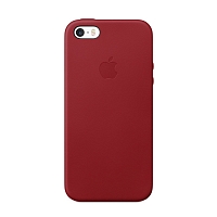 Чехол Apple Leather Case для iPhone SE - Красный