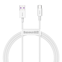 Зарядный кабель Baseus USB-A на USB-C с быстрой зарядкой, 1 м - Белый