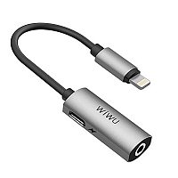 Переходник для наушников WIWU Lightning Audio Adapter - Серый