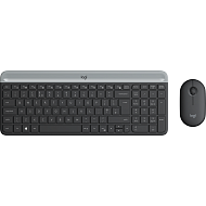 Комплект беспроводная клавиатура + мышь Logitech Slim Wireless MK470 - Графитовый