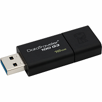 USB - накoпитель Kingston DataTraveler DT100G3 16GB - Чёрный