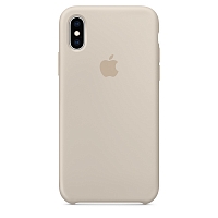 Чехол Apple Silicone Case для iPhone XS - Бежевый