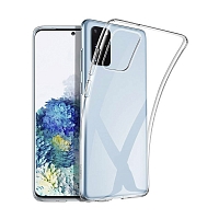 Чехол LifeStyle для Samsung S20+ Ультратонкий силикон Premium - Прозрачный