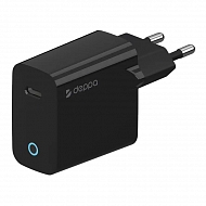 Сетевой адаптер Deppa USB-C Power Delivery 20 Вт - Черный