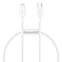 Зарядный кабель Baseus USB-C на Lightning с быстрой зарядкой, 1м - Белый