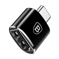 Адаптер Baseus Type-C (M) на USB-С (F) - Черный