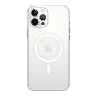 Силиконовый чехол Case Magsafe для iPhone 12 Pro Max - Прозрачный глянец
