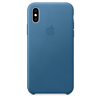 Чехол Apple Leather Case для iPhone XS Max - Лазурная волна