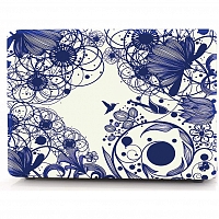 Чехол накладка пластиковая i-Blason для Macbook Retina 15 - Синий цветок