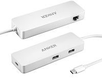 USB-хаб Anker Premium USB-C Hub with Ethernet - Серебристый