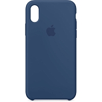 Чехол Apple Silicone Case для iPhone X - Тёмный кобальт 