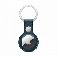 Кожаный брелок для AirTag с кольцом для ключей - Балтийский синий