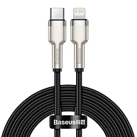 Зарядный кабель Baseus Metal Series Type-C на Lightning PD 1 метр - Черный