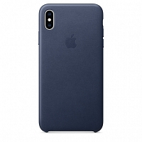 Чехол Apple Leather Case для iPhone XS Max  - Синий