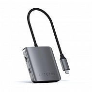 Хаб USB-C Satechi Aluminum 4 порта USB-С - Серый