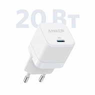 Сетевой адаптер Anker Power Cube USB-C 20 Вт + кабель Lightning - Белый