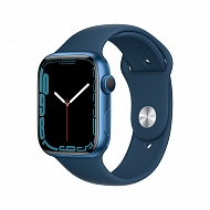 Часы Apple Watch Series 7 GPS, 45 mm Aluminium Case with Blue Sport Band - Синие