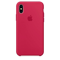Чехол Apple Silicone Case для iPhone X - Красная роза 