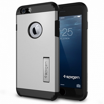 Чехол Spigen Tough Armor Satin Silver для iPhone 6/6S Plus - Серебристый