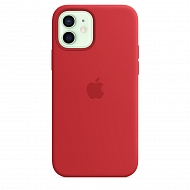 Чехол Apple Silicone Case with MagSafe для iPhone 12/12 Pro - Красный