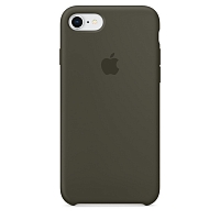 Чехол Apple Silicone Case для iPhone 8/7 - Тёмно-оливковый 