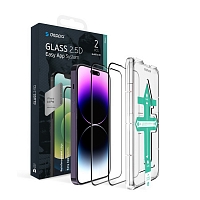 Защитное стекло Deppa 3D для iPhone 14 Pro (2 шт.)